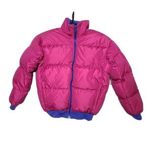 Vintage Columbia Womens L Coat Reversible Puffer